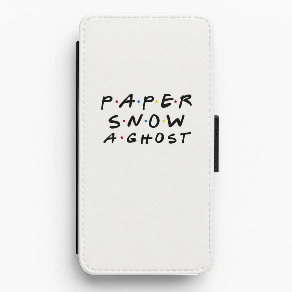Paper, Snow, A GHOST - Friends Flip Wallet Phone Case Trendy Texture