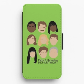 Parks and Recreation Team Flip Wallet Phone Case Refined Craftsmanship Soft Touch