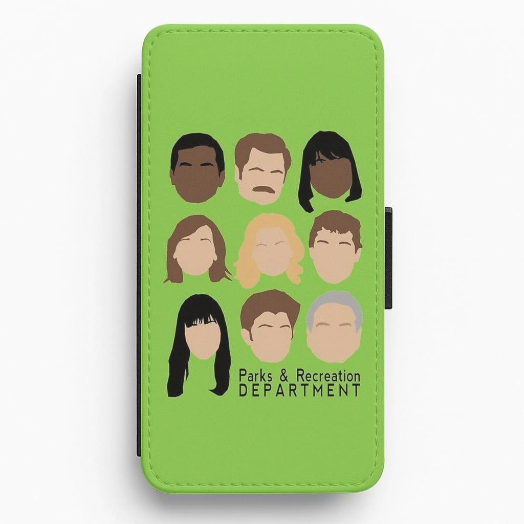 Parks and Recreation Team Flip Wallet Phone Case Refined Craftsmanship Soft Touch