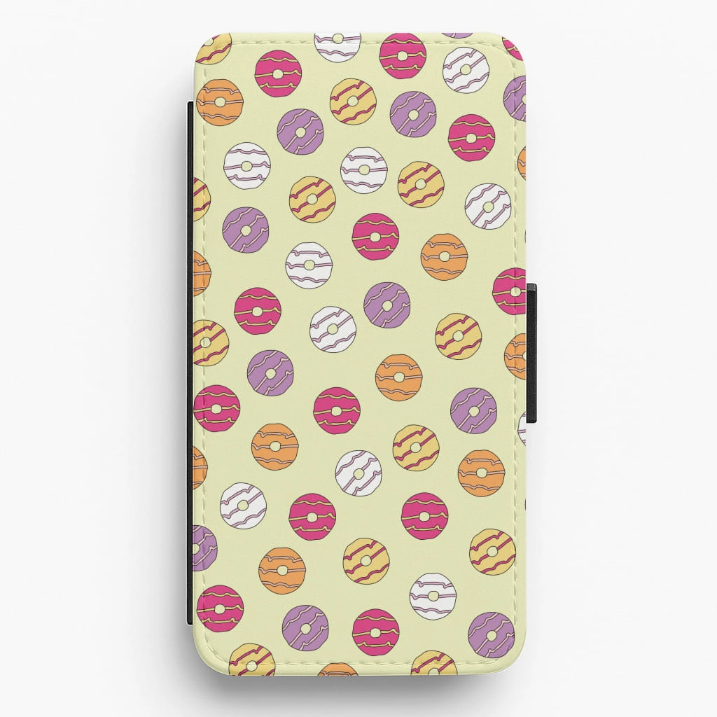 Party Rings - Biscuits Patterns Flip / Wallet Phone Case Glossy Look