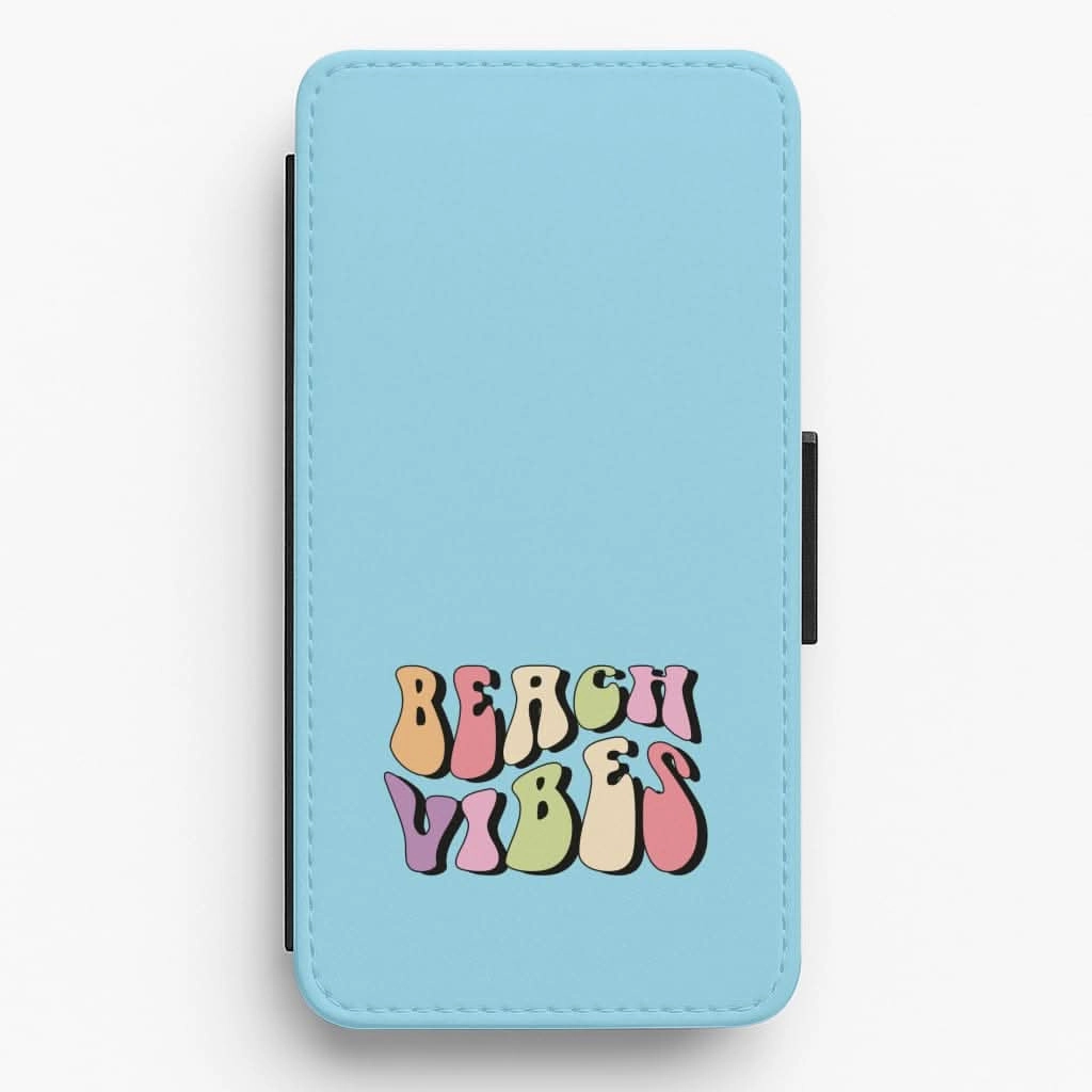 Pastel Beach Vibes Flip / Wallet Phone Case Clear Frame