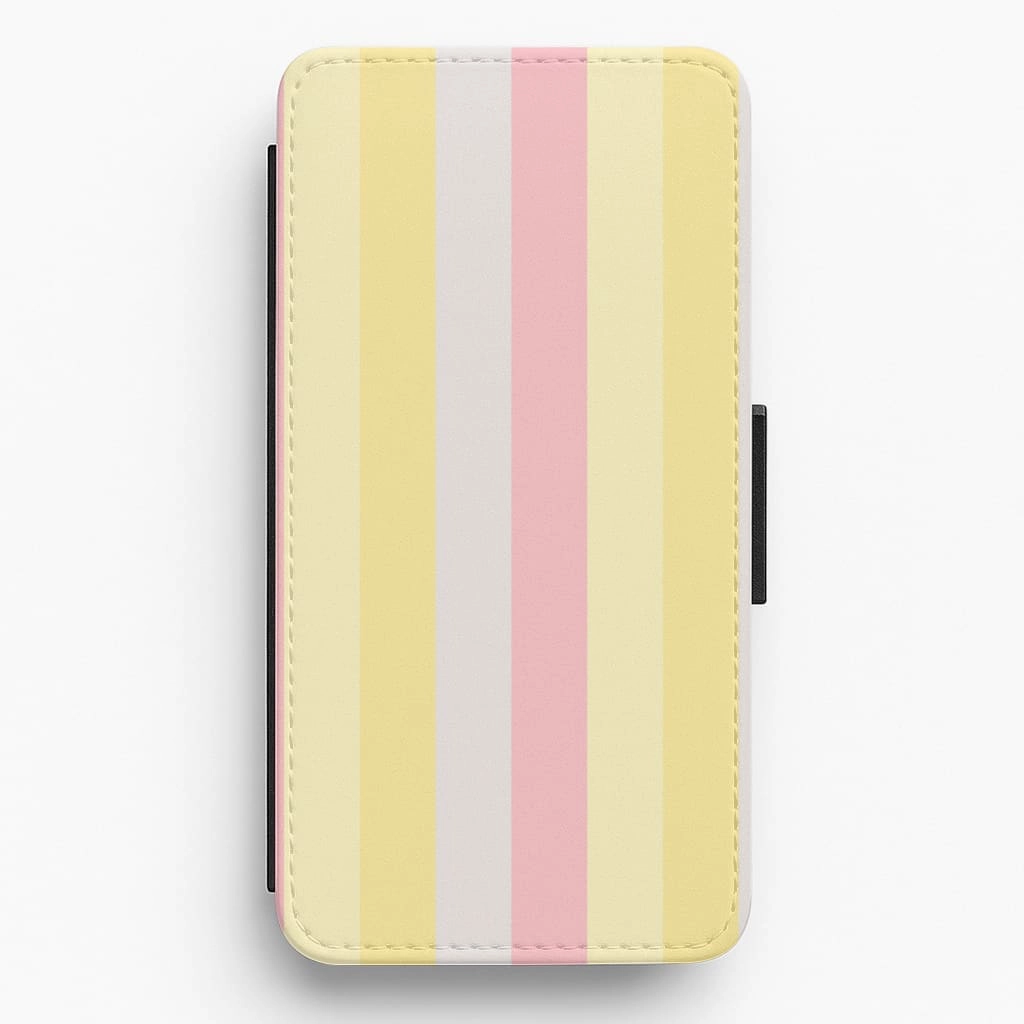 Pastel Stripes  Flip / Wallet Phone Case Elegant Touch Raised Bezels