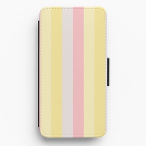 Pastel Stripes  Flip / Wallet Phone Case Elegant Touch Raised Bezels
