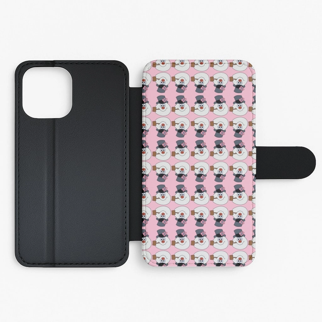 Pattern - Snowman Flip / Wallet Phone Case Vivid Pattern Design