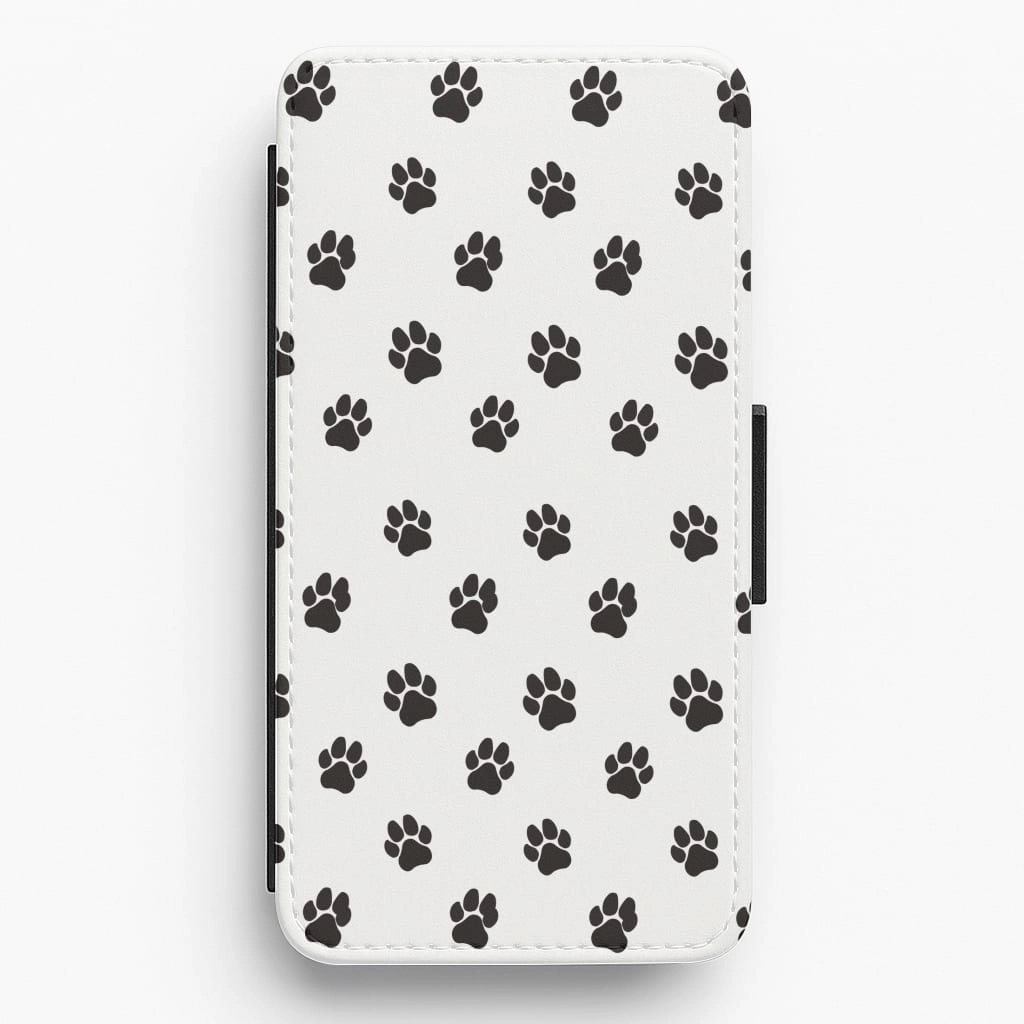 Strong Grip Compact Style Paw pattern - Dog Patterns Flip / Wallet Phone Case