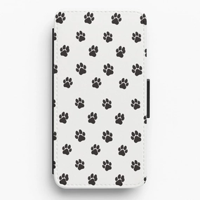 Strong Grip Compact Style Paw pattern - Dog Patterns Flip / Wallet Phone Case
