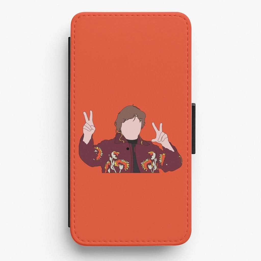 Modern Minimalism Peace Out Flip / Wallet Phone Case