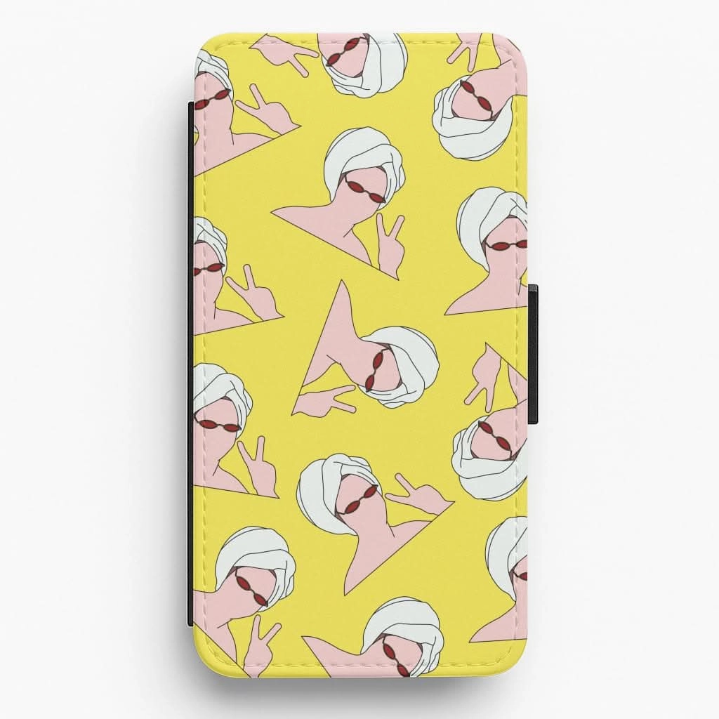 Fashion Accessory Peace Pattern Flip / Wallet Phone Case