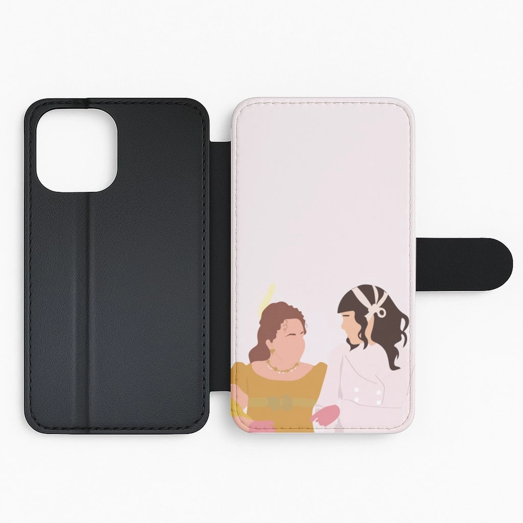 Metal Texture Penelope & Eloise - Bridgerton Flip / Wallet Phone Case