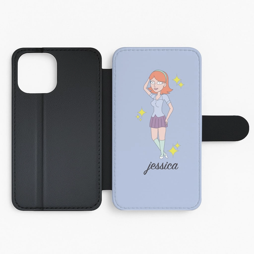 Jessica - RAM Flip / Wallet Phone Case Polished Surface Texture Elegant Layer Texture
