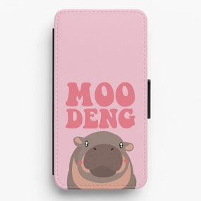 Moo Pink Flip / Wallet Phone Case Sleek Appearance Vivid Pattern