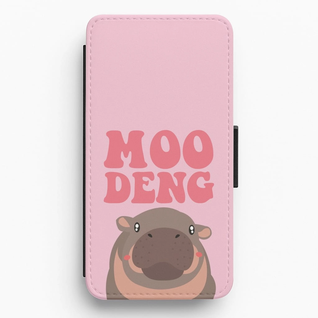Moo Pink Flip / Wallet Phone Case Sleek Appearance Vivid Pattern