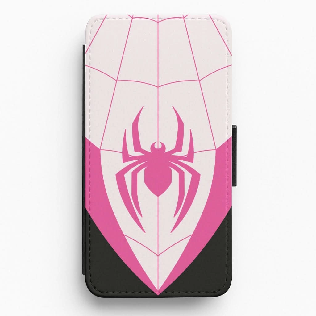 Classic Texture Pink And Black Spider Costume Flip / Wallet Phone Case