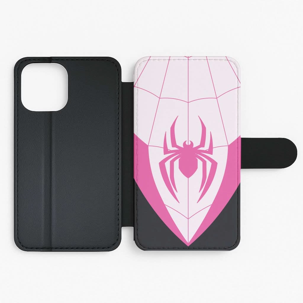 Work Essentials Pink And Black Spider Costume Flip / Wallet Phone Case