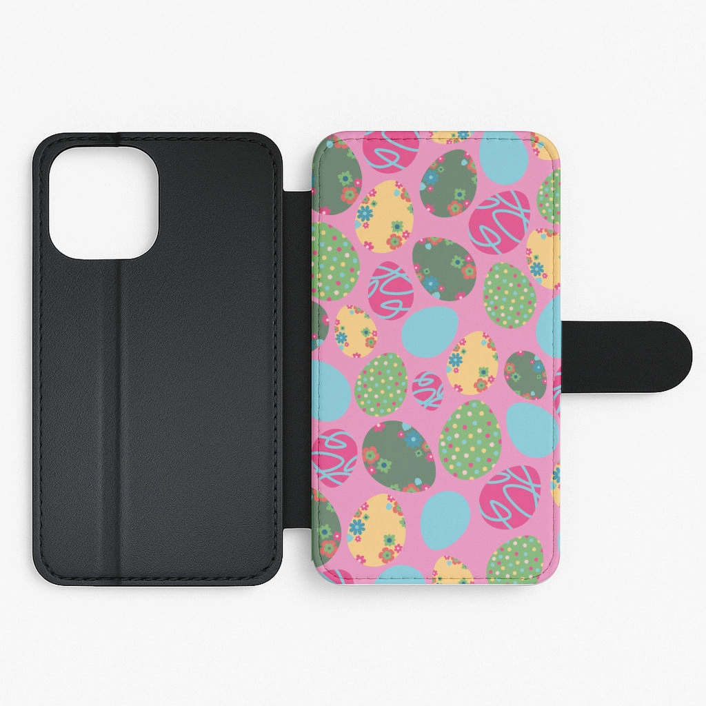 Work Essentials soft look Pink Easter Eggs - Easter Patterns Flip / Wallet Phone Case