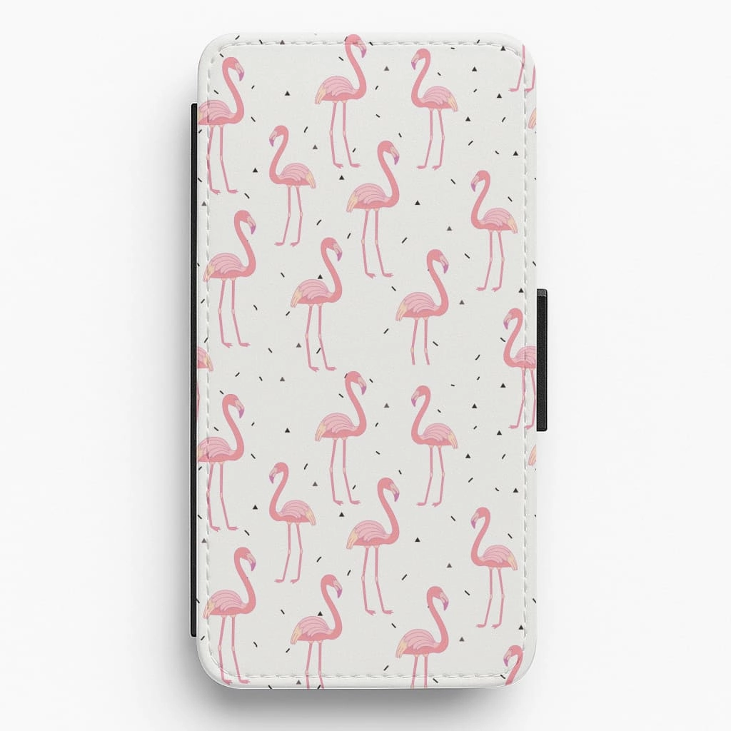 Pink Flamingo Pattern Flip / Wallet Phone Case Urban Design Color Gradient