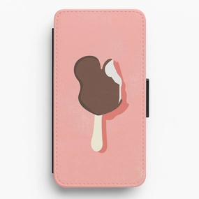 Protective Material Pink Mouse Ice Cream Flip / Wallet Phone Case