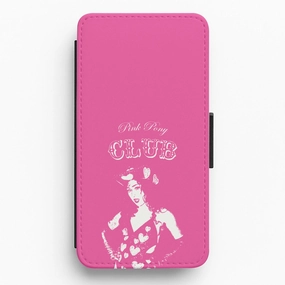 Rugged Detail Layer Matte Pattern Layer Pink Pony Club 2 Flip / Wallet Phone Case