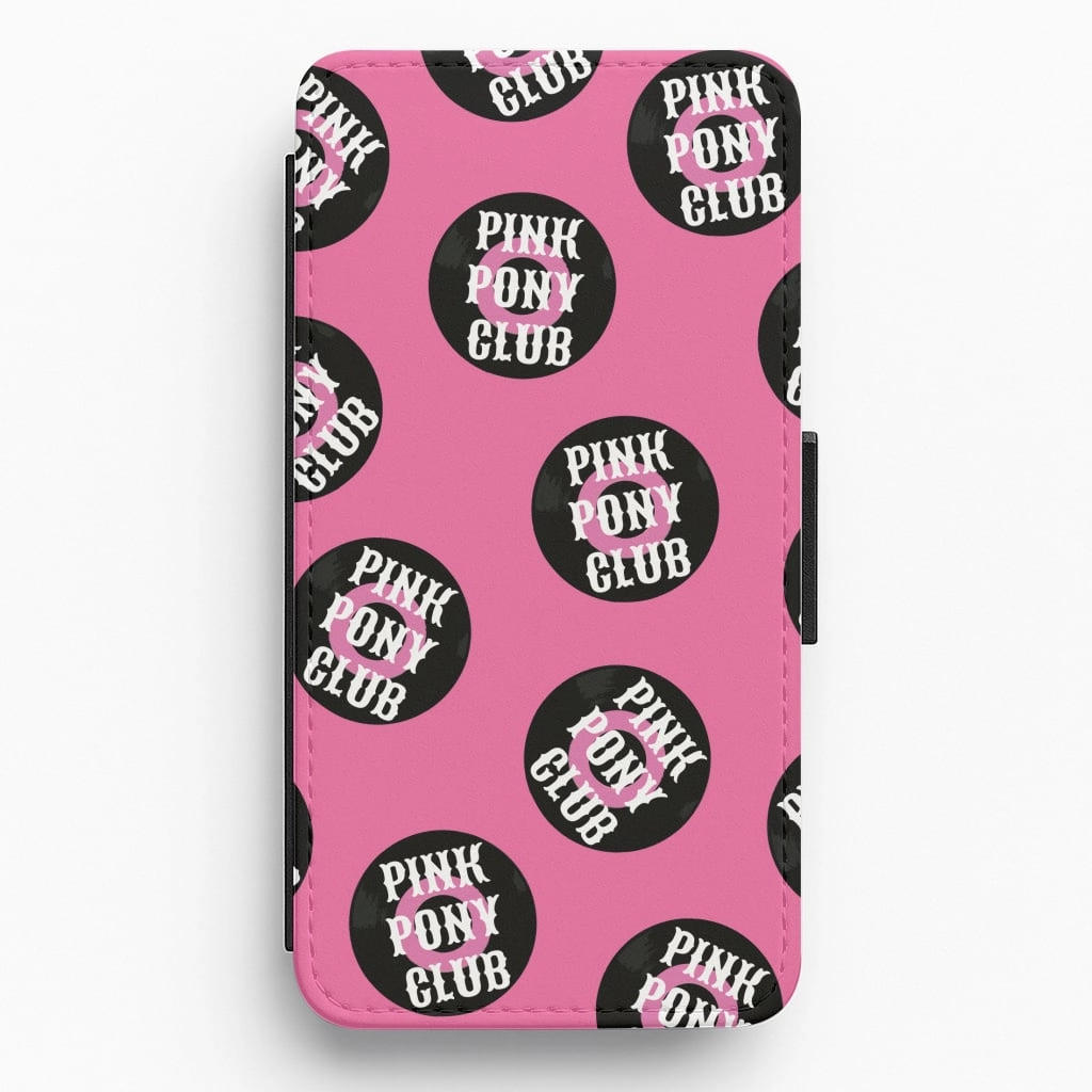 Grip Safe Premium Texture Pink Pony Club 3 Flip / Wallet Phone Case
