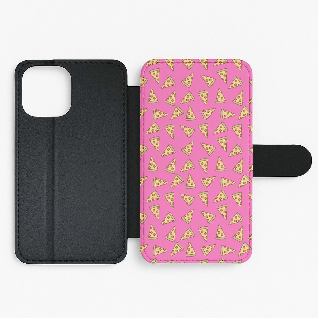 Modern Build Texture Pizza Pattern Flip / Wallet Phone Case