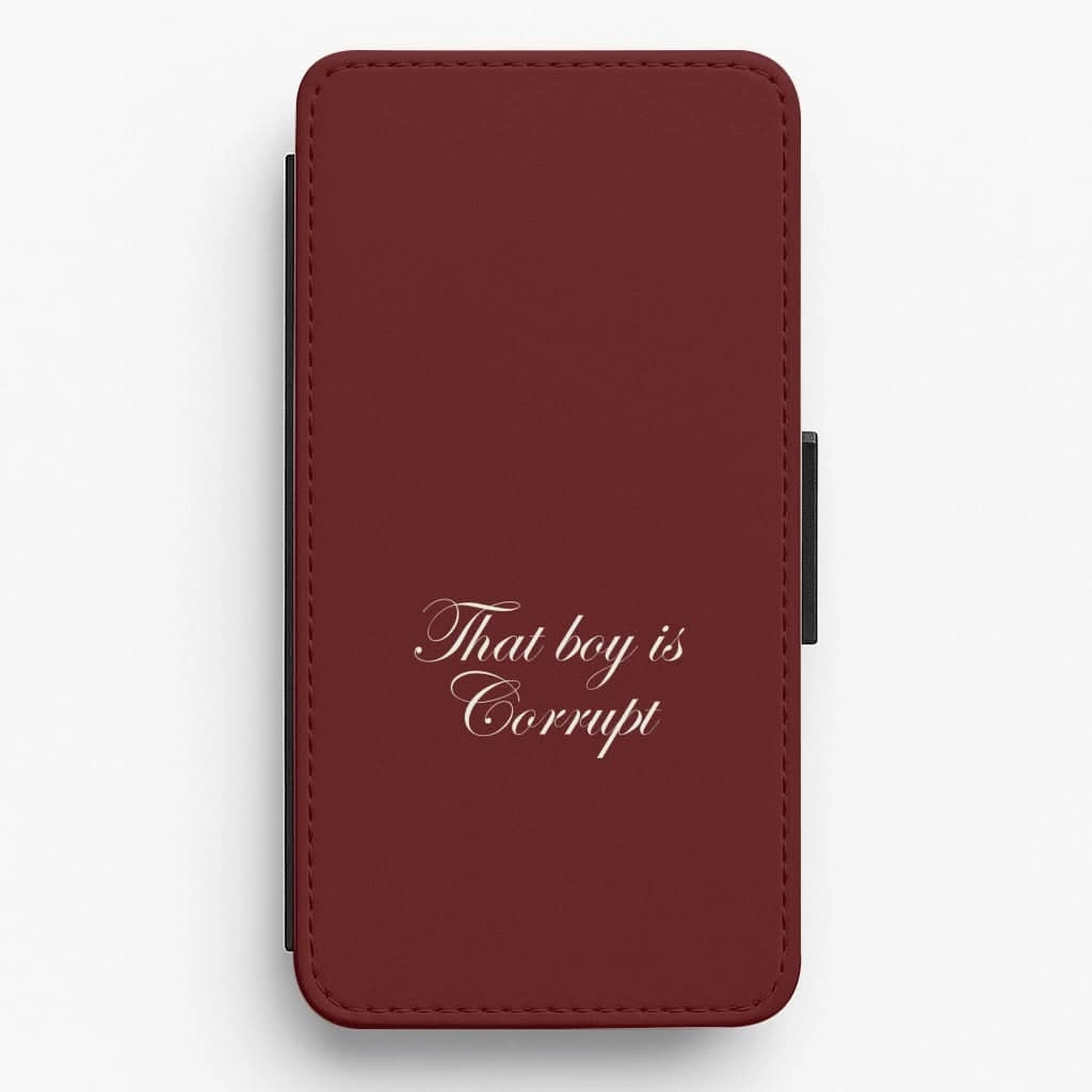 That Boy Is Corrupt Flip / Wallet Phone Case Luxury Finish Ergonomic Shape