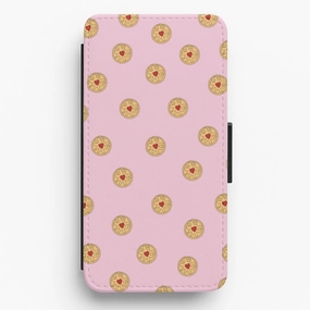 Premium Detail Jammy Doggers - Biscuits Patterns Flip / Wallet Phone Case