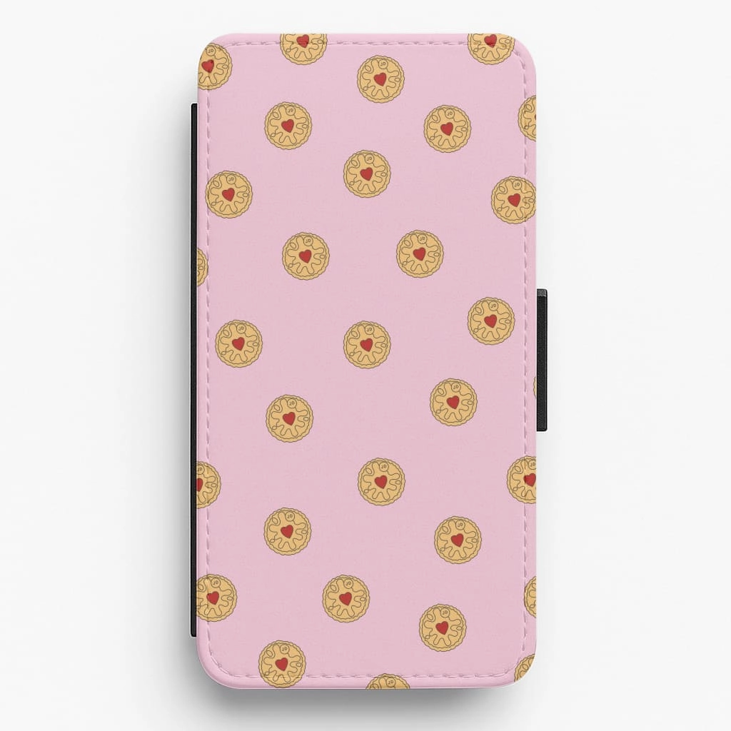 Premium Detail Jammy Doggers - Biscuits Patterns Flip / Wallet Phone Case