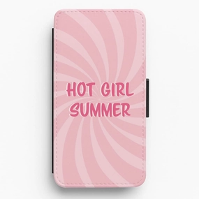Hot Girl Summer Flip / Wallet Phone Case Minimal Shield Hybrid Edge Finish