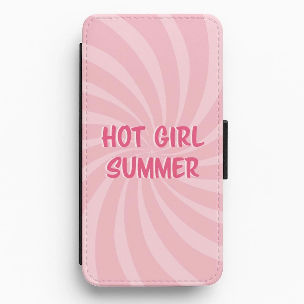 Hot Girl Summer Flip / Wallet Phone Case Minimal Shield Hybrid Edge Finish