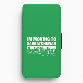 I'm Moving To Flip / Wallet Phone Case Scratch Guard Clear Pattern