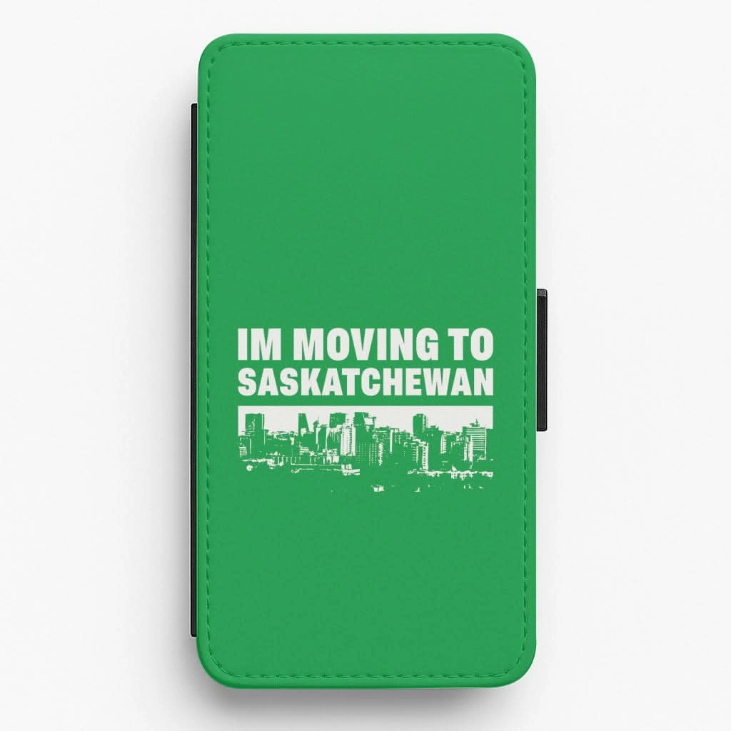 I'm Moving To Flip / Wallet Phone Case Scratch Guard Clear Pattern