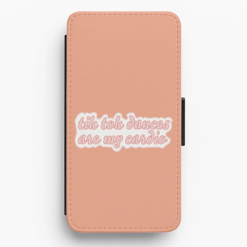 TikTok Dances Are My Cardio Flip / Wallet Phone Case Matte Look Finish Sleek Profile