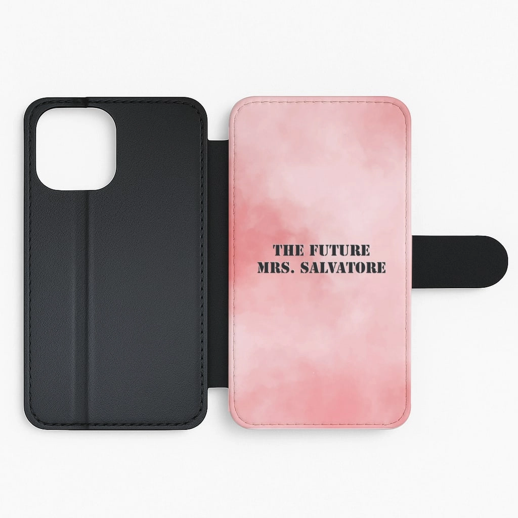 Creative Pattern Polished Detail Edge The Future Mrs Salvatore - VD Flip / Wallet Phone Case