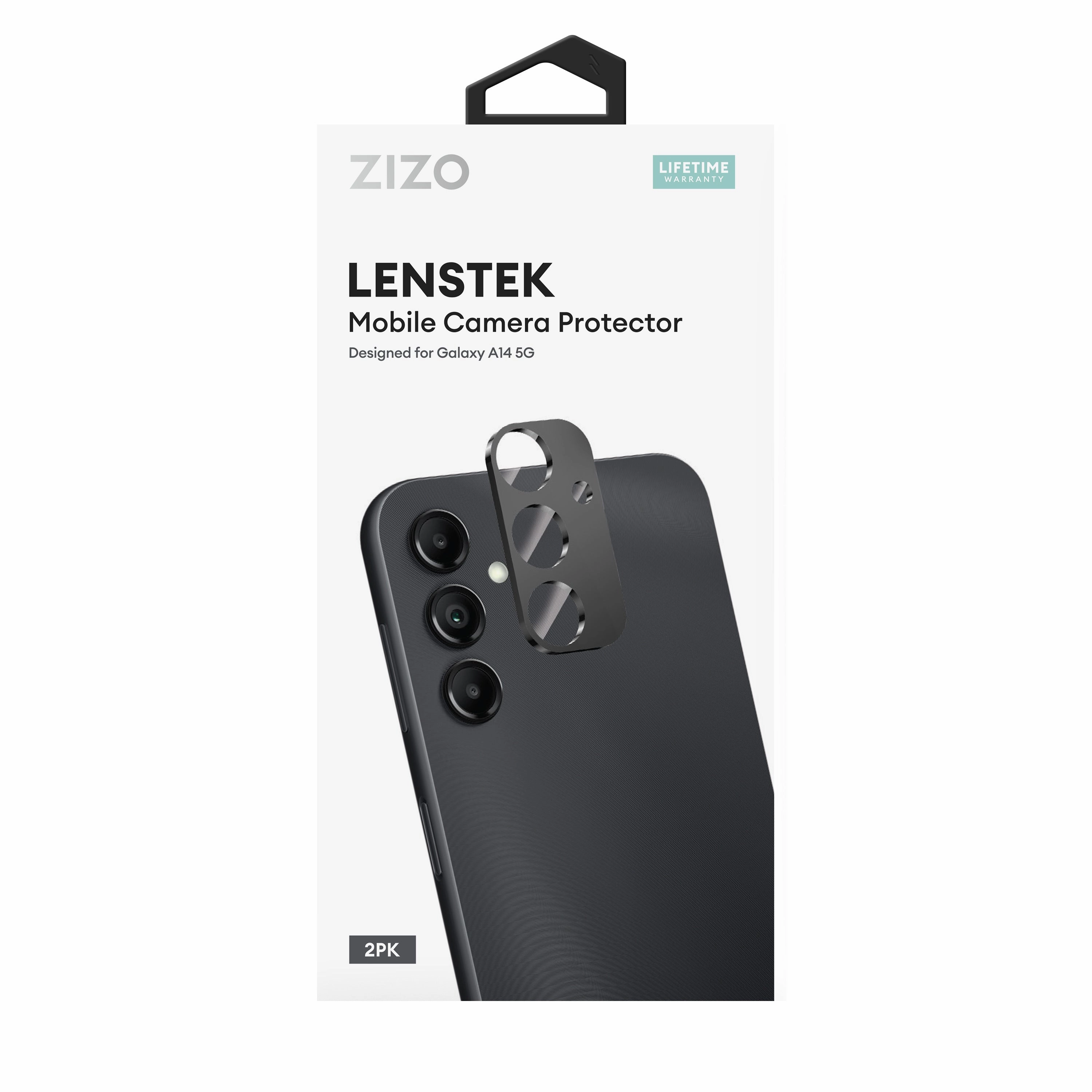 Modern Frame ZIZO LensTek Galaxy A14 5G Camera Lens Protector (2 Pack) - Black