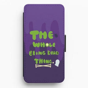 Premium Feel Matte Texture Surface The Whole Being Dead Thing - Beetle Halloween Flip / Wallet Phone Case