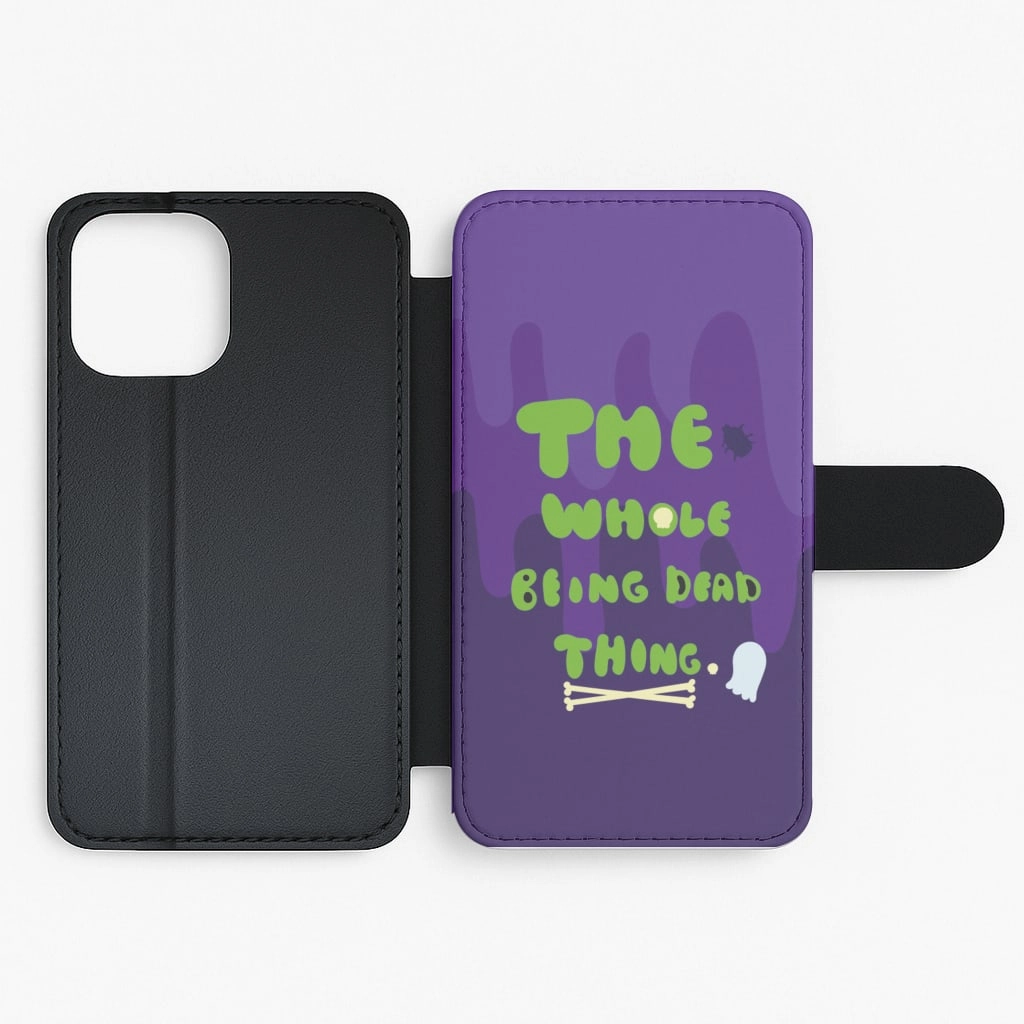 Minimal Texture The Whole Being Dead Thing - Beetle Halloween Flip / Wallet Phone Case
