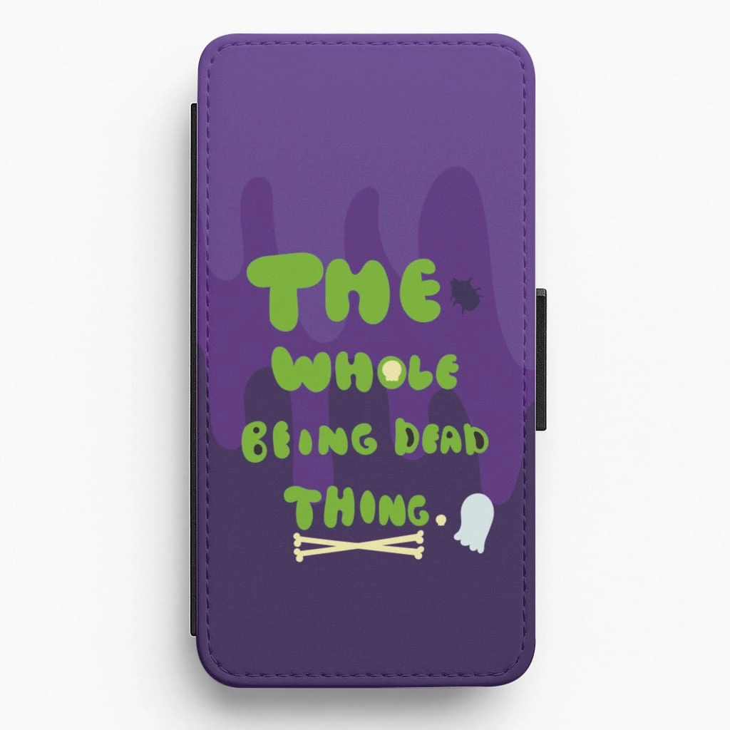 Premium Feel Matte Texture Surface The Whole Being Dead Thing - Beetle Halloween Flip / Wallet Phone Case