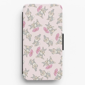 Cute bunny And Flowers Pattern Flip / Wallet Phone Case Modern Accessory Scratch Barrier
