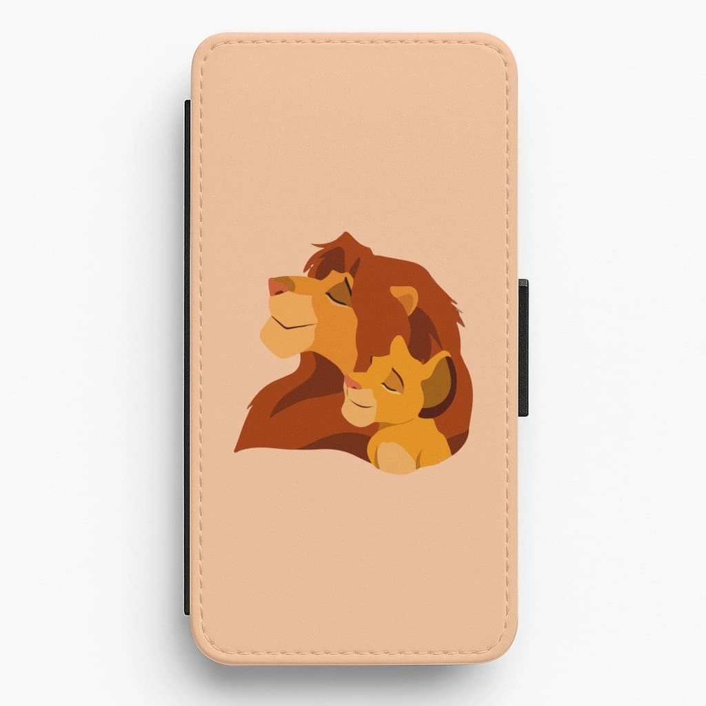 Casual Wear Travel Companion King Lion And Cub Flip / Wallet Phone Case