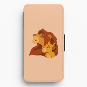 Casual Wear Travel Companion King Lion And Cub Flip / Wallet Phone Case