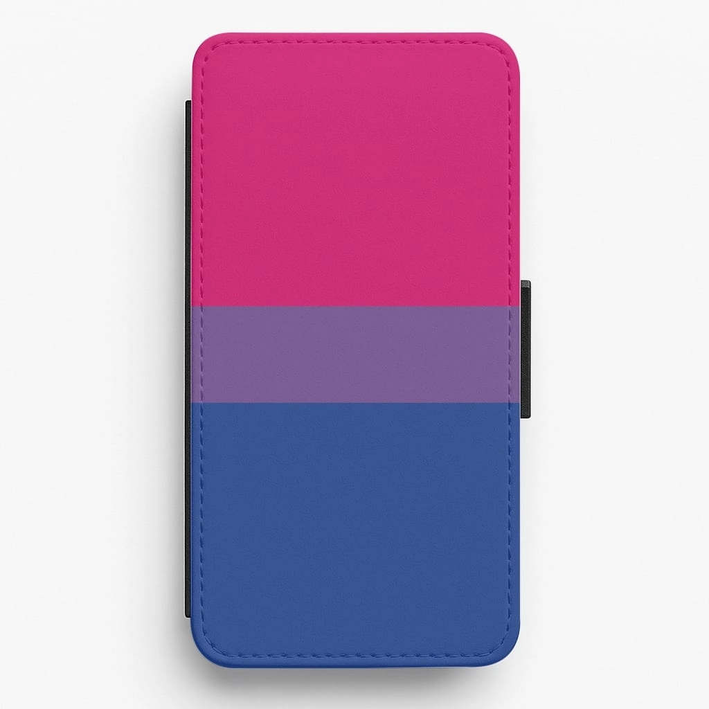 Elegant Shield Clear Finish Bisexual Flag - Pride Flip / Wallet Phone Case