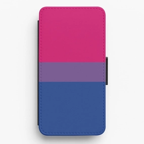 Elegant Shield Clear Finish Bisexual Flag - Pride Flip / Wallet Phone Case