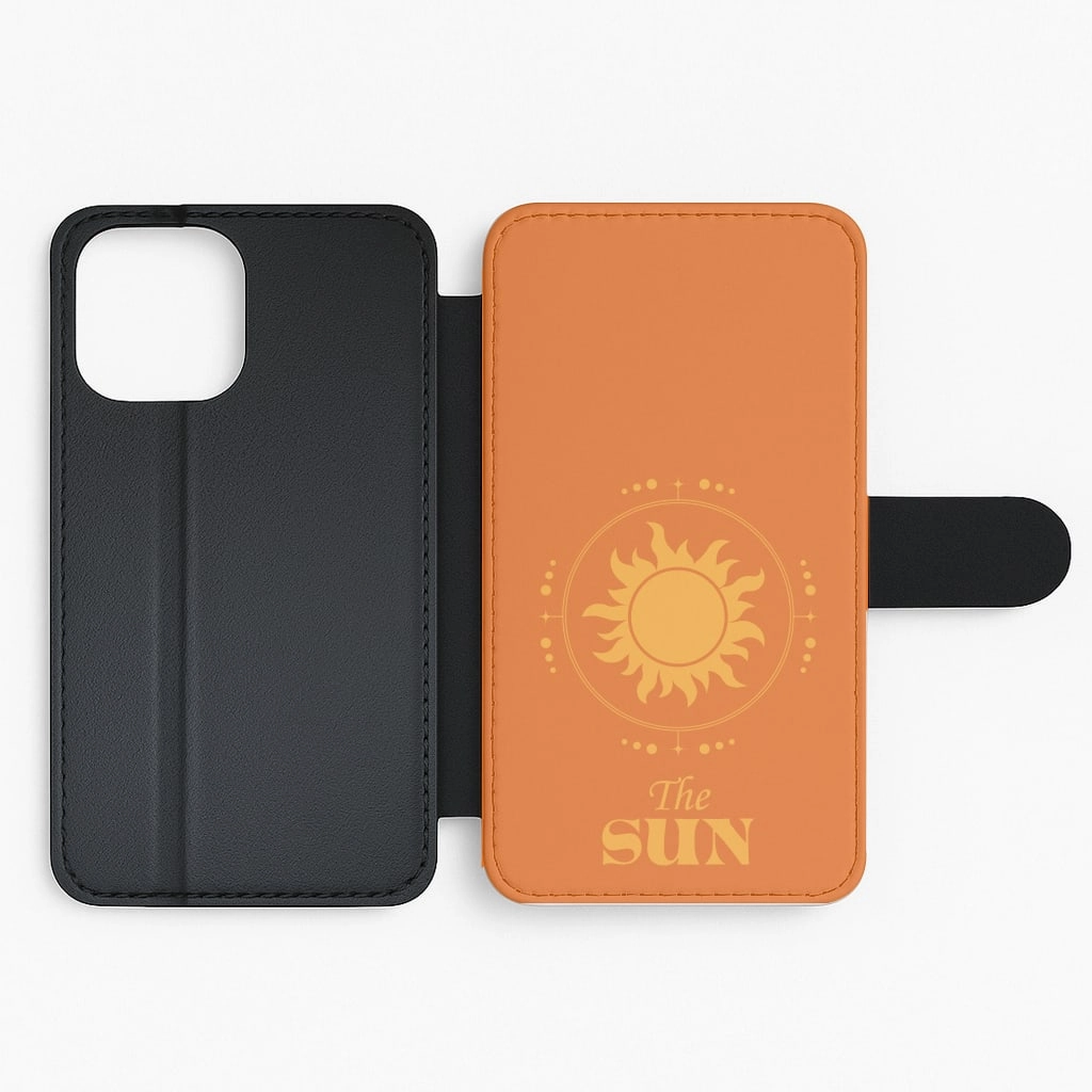 Soft Grip The Sun Orange Flip / Wallet Phone Case