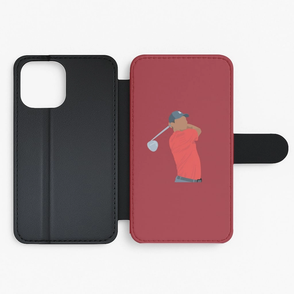 Portable Layer Premium Surface Tiger - Golf Flip / Wallet Phone Case