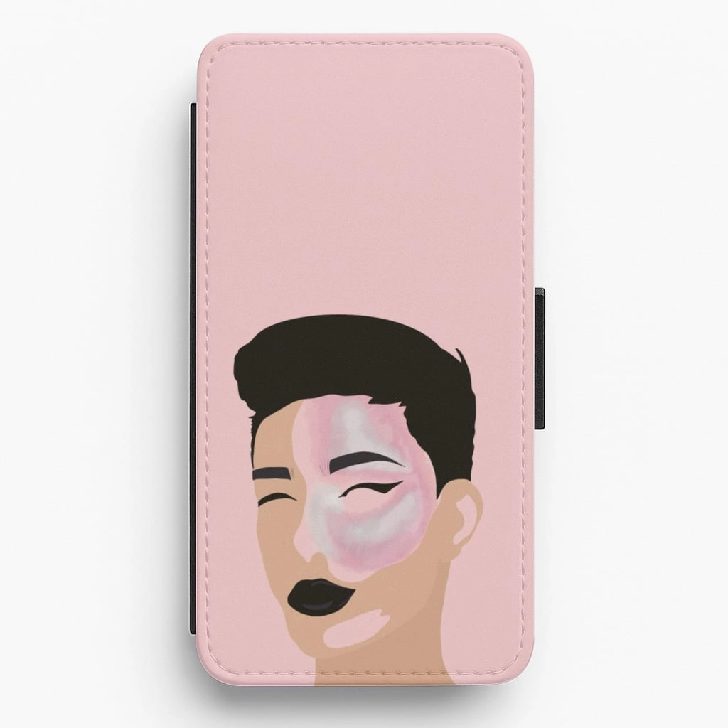 James Charles Makeup Cartoon Flip / Wallet Phone Case Scratch Resistant