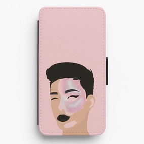 James Charles Makeup Cartoon Flip / Wallet Phone Case Scratch Resistant