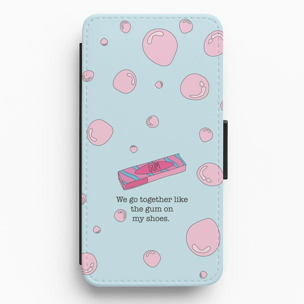 The Gum On My Shoes Flip / Wallet Phone Case Minimal Edge Light Frame