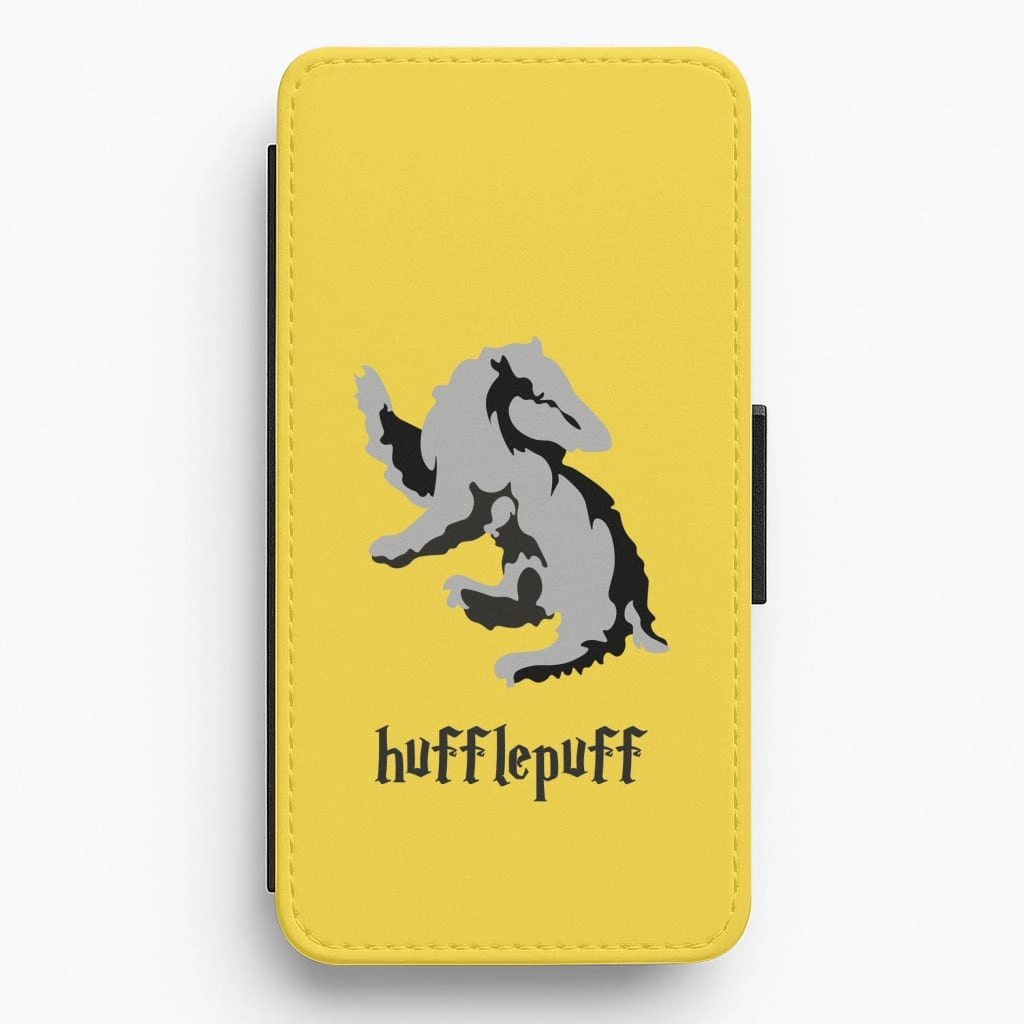 Hufflepuff Flip / Wallet Phone Case Shock Surface Hard Plastic