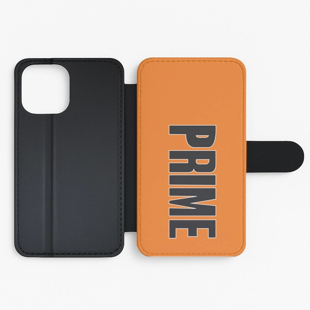 Prime - Orange Flip / Wallet Phone Case Dual Layer Matte Edge
