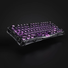 RGB Lighting Effects Travel Mechanical Keyboard Mercury V75 Lite - Transparent Black